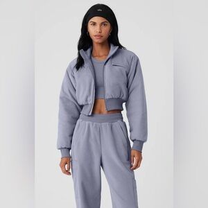 ALO YOGA | ✨NEW✨ Polar Fleece Cropped Wintry Mix Jacket in Fog